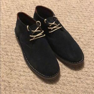 Kenneth Cole Navy Leather Suede Men’s Shoes